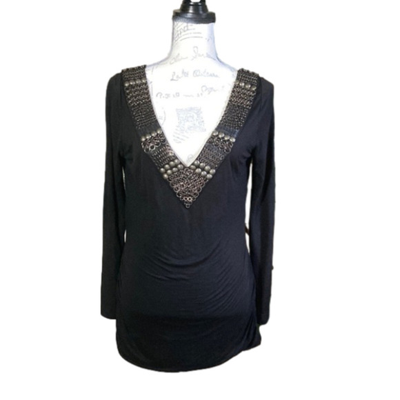 Hilton Hollis Black Metallic Detail Trim Size Medium - Picture 1 of 5